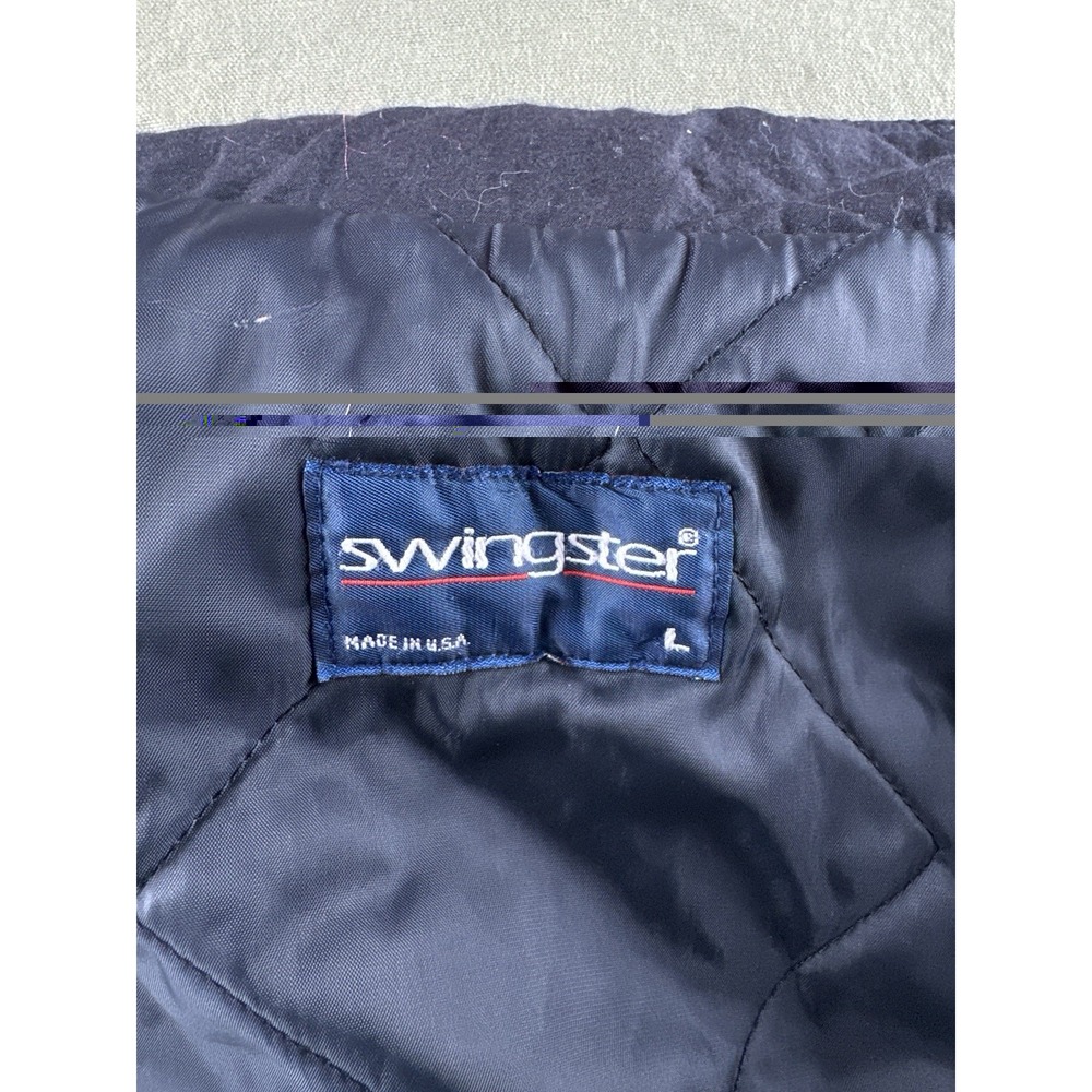 Vintage 90s Snap-On Racing Jacket Red Black Colorblock USA Swingster L - Picture 14 of 14